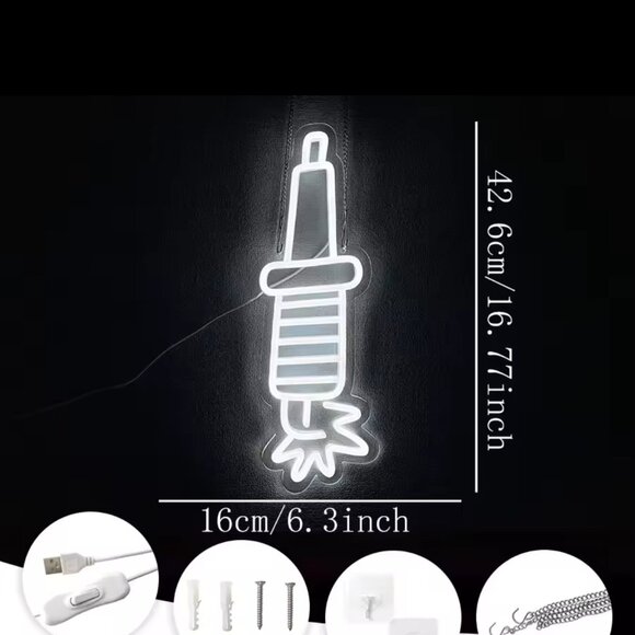 SPARK PLUG NEON LED SIGN - Picture 2 of 4